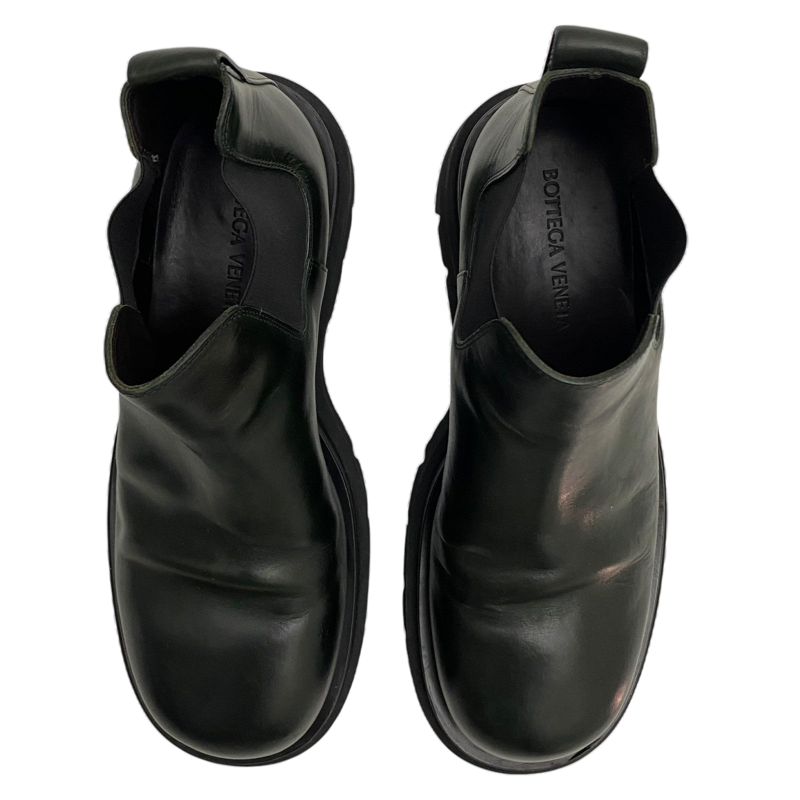 Bottega Veneta Lug Chelsea Ankle Boots Dark Green(Size 43/US10)