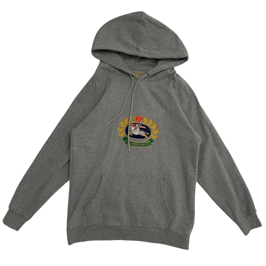 Burberry Embroidered Archive Logo Hoodie Grey (fits M/L)