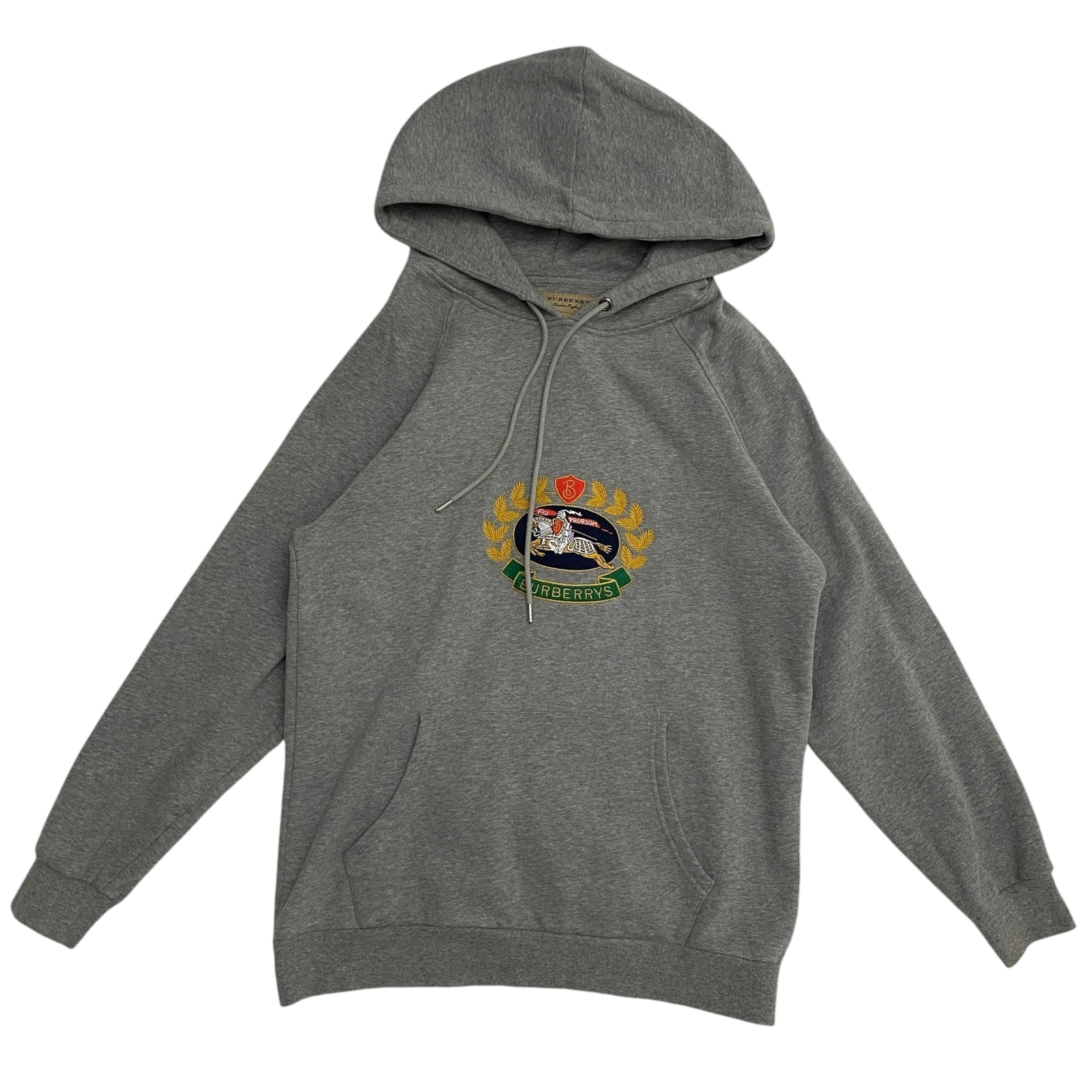 Burberry Embroidered Archive Logo Hoodie Grey (fits M/L)