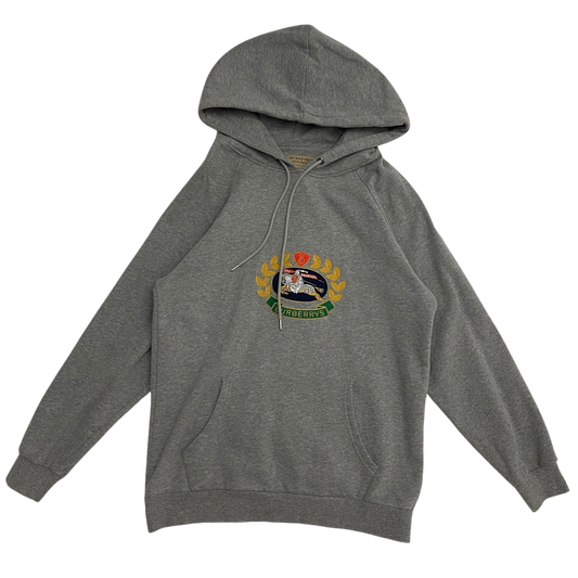 Burberry Embroidered Archive Logo Hoodie Grey (fits M/L)