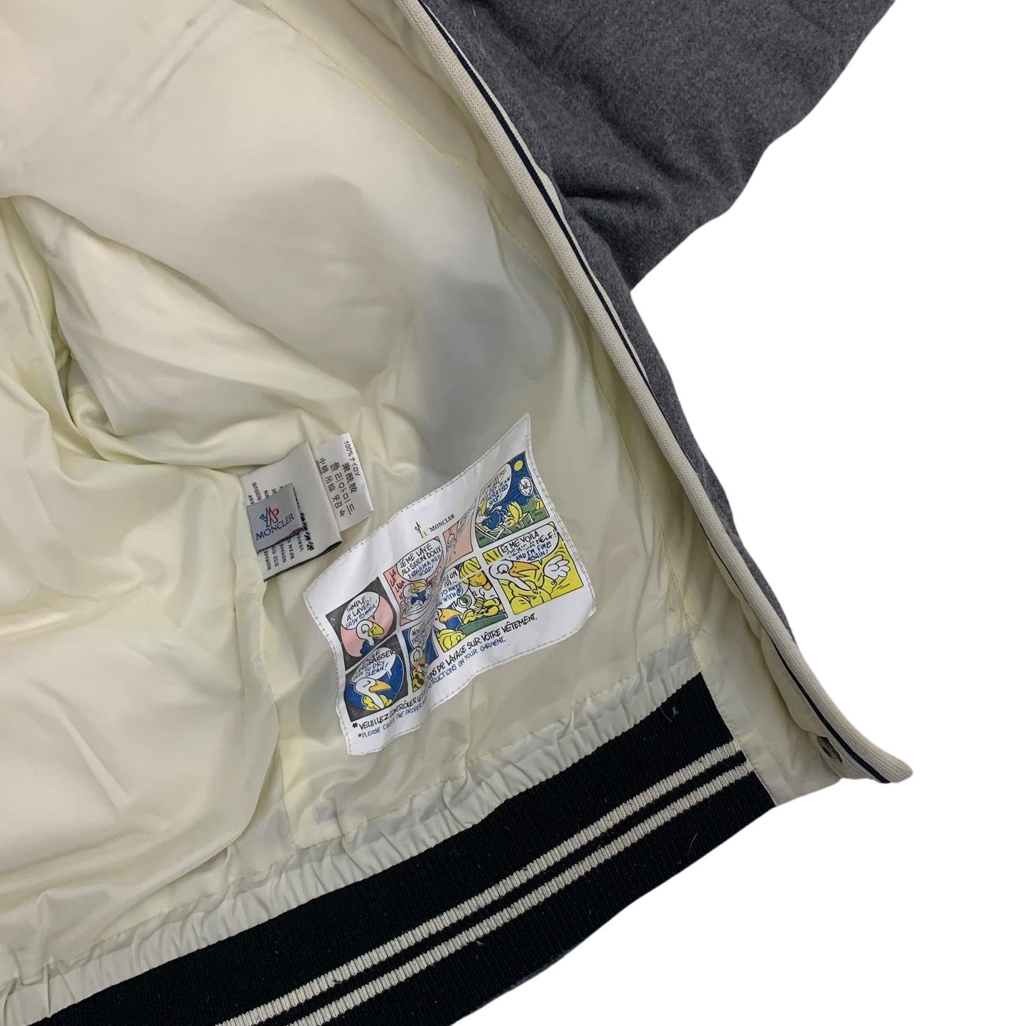 Moncler Vintage Branson Wool Down Jacket Grey (Fits M)