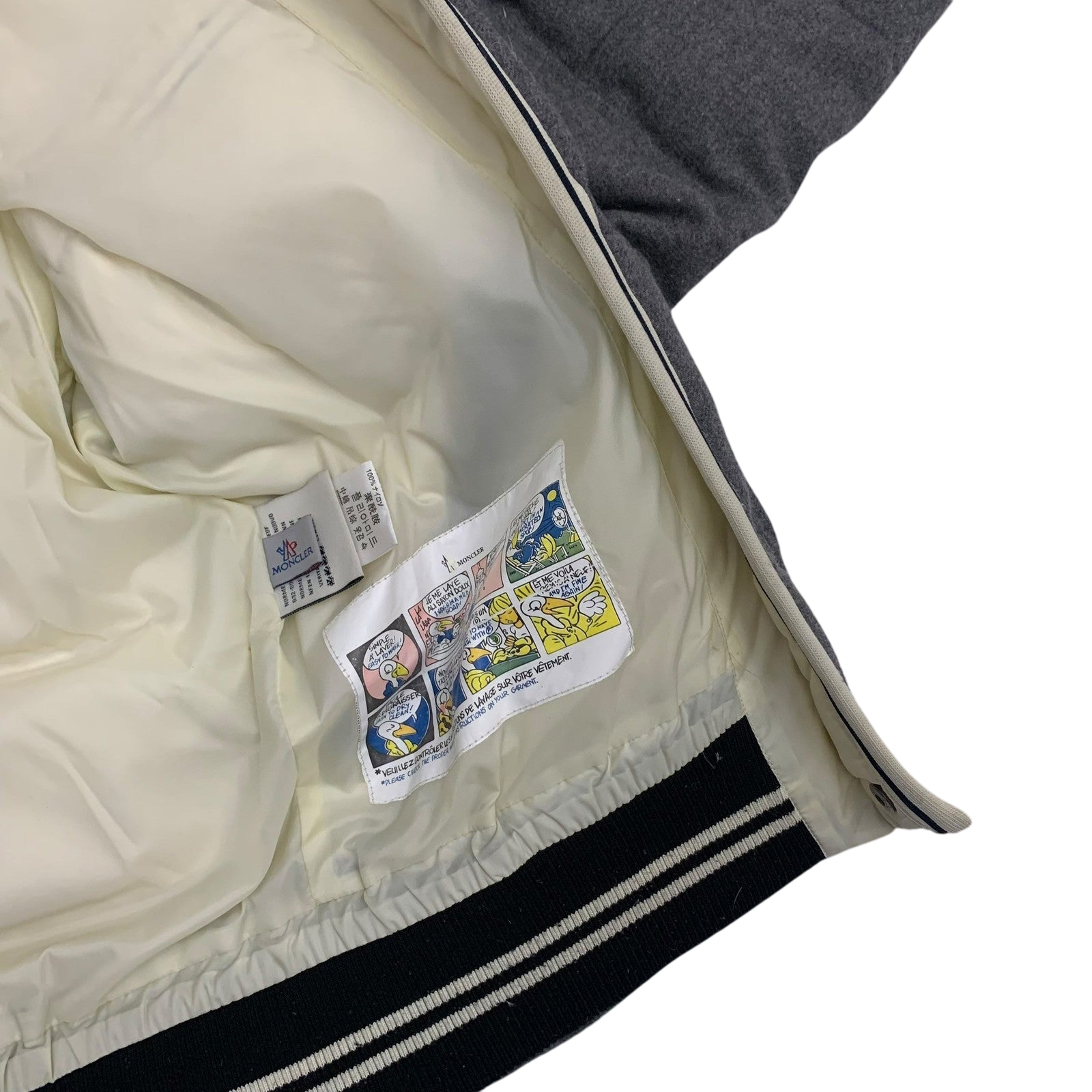 Moncler Vintage Branson Wool Down Jacket Grey (Fits M)