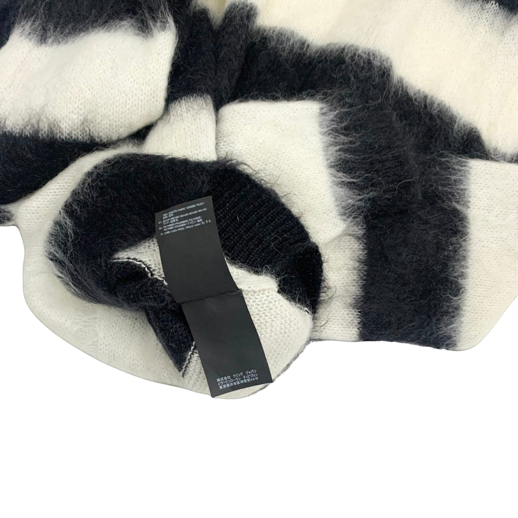 Saint Laurent FW18 Distressed Striped Knit Sweatshirt (Size L)