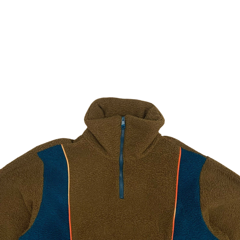 Ader Error Victo Fleece Jacket Brown / Blue (Fits L-XL)