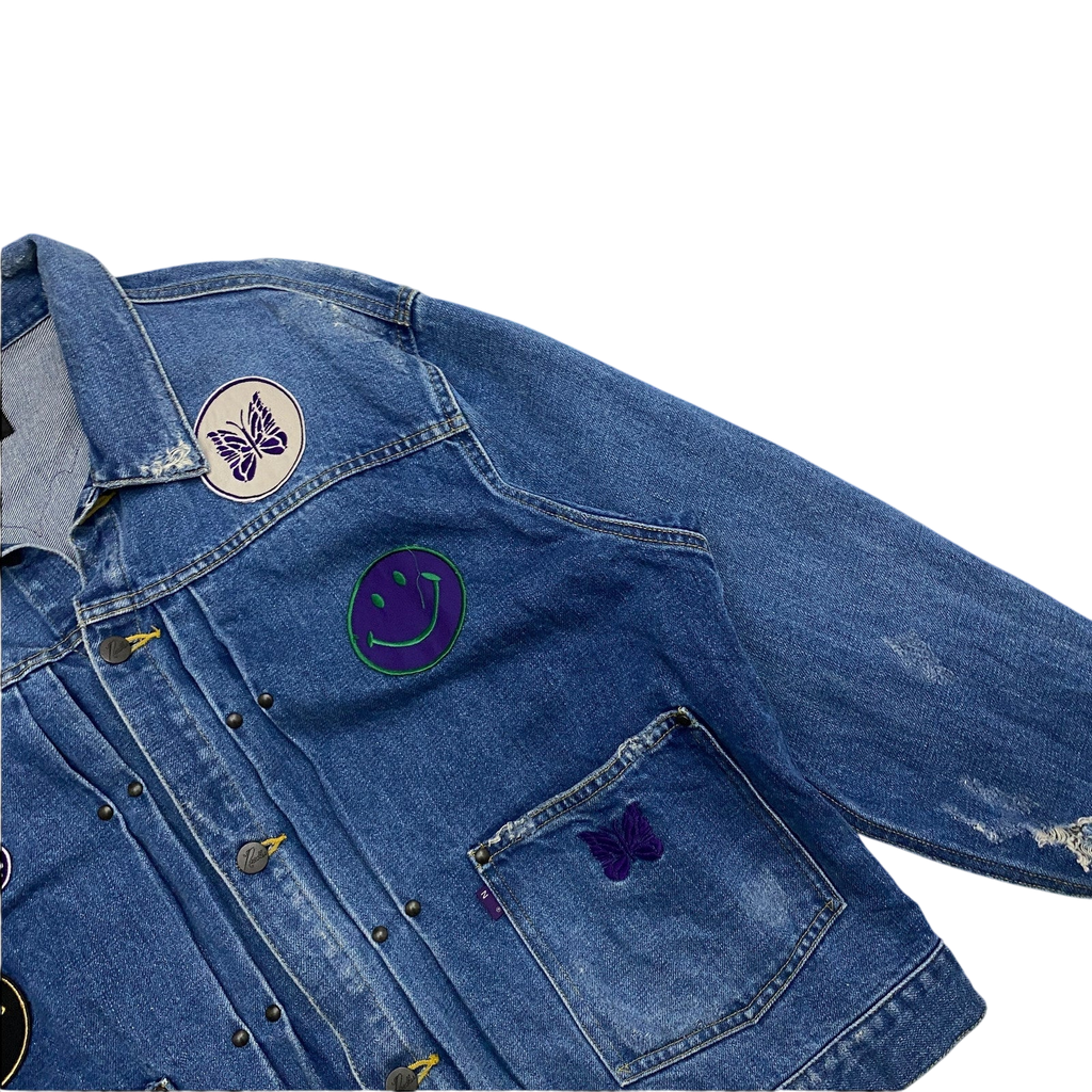Needles Mixed-Patches Denim Jacket Indigo (Size L)