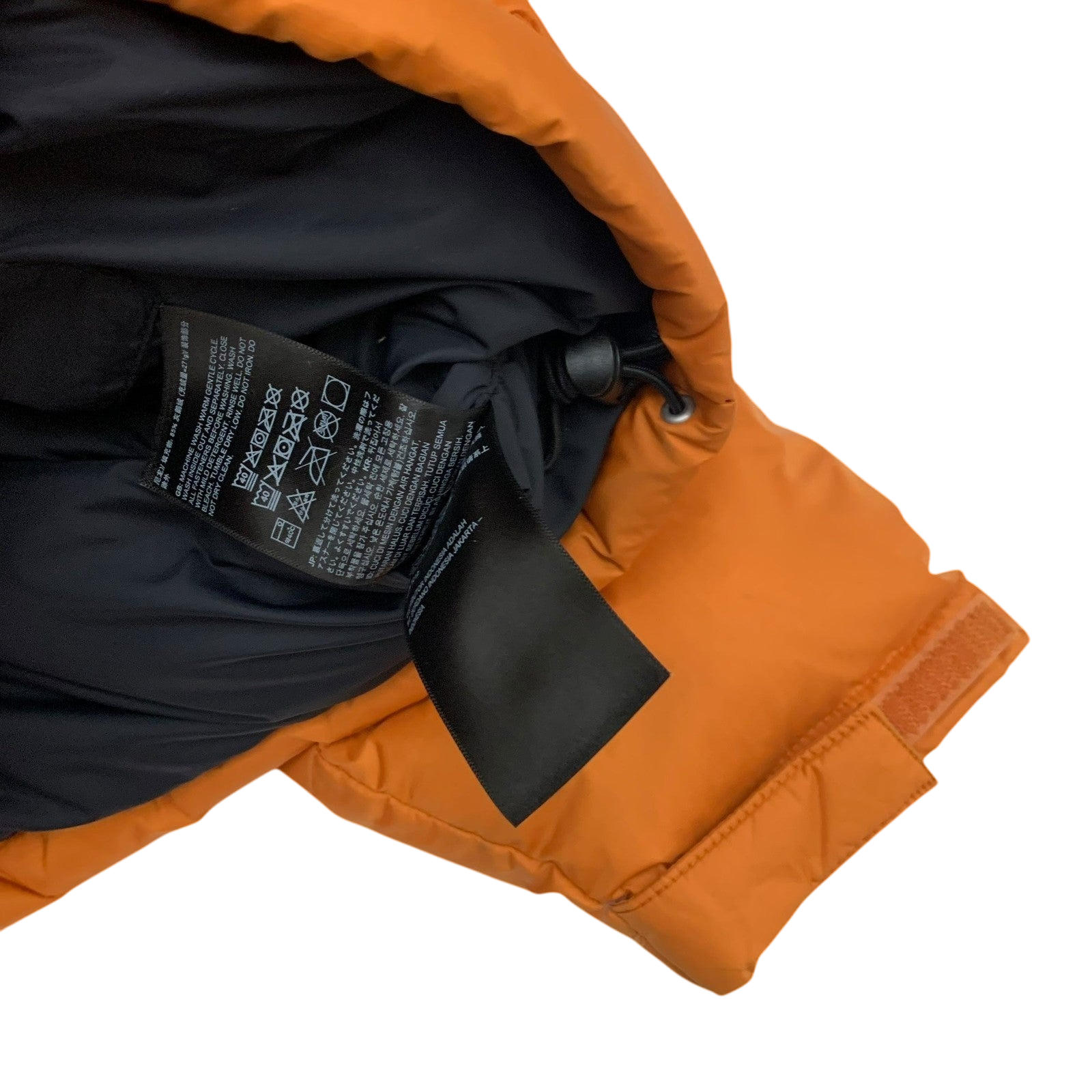 The North Face 1996 Retro Nuptse 700 Down Puffer Jacket Black/Orange (Size L)
