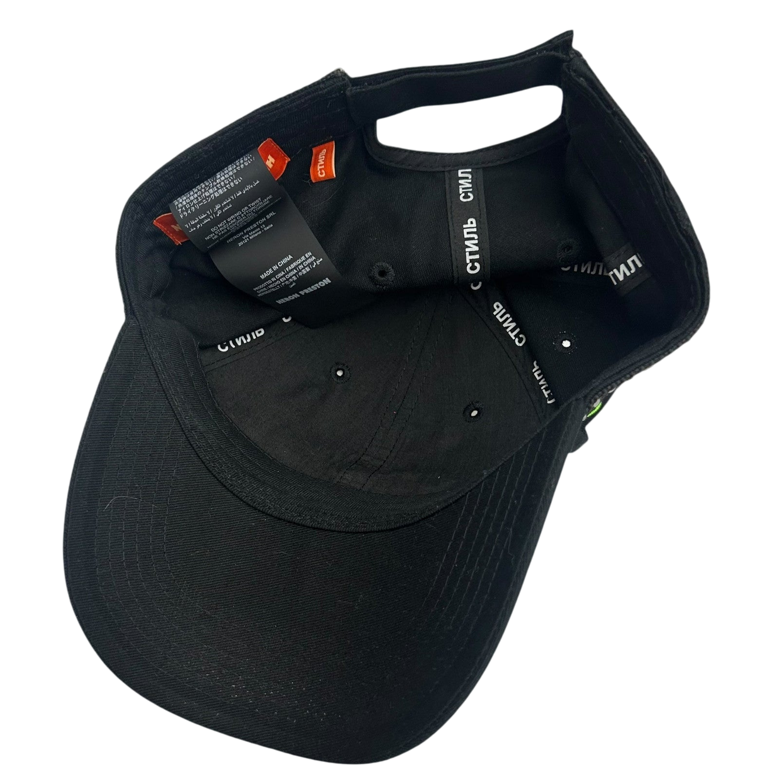 Heron Preston СТИЛЬ Reflective Cap Black/ Neon Green