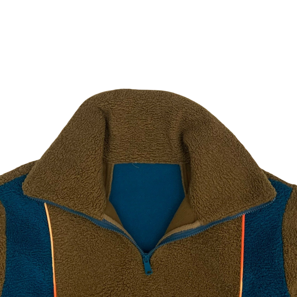 Ader Error Victo Fleece Jacket Brown / Blue (Fits L-XL)