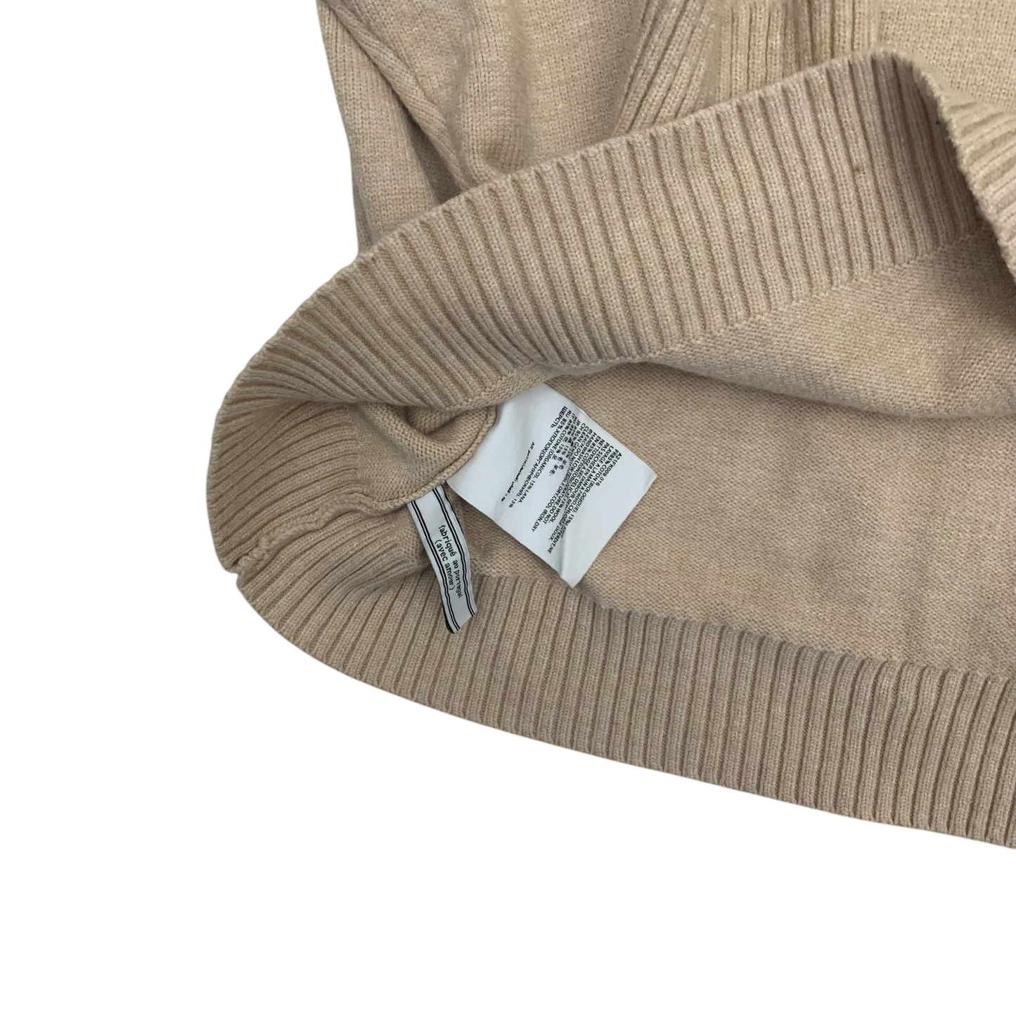 Ami Paris De Coeur Wool Blend Knit Sweatshirt Beige (Size M)