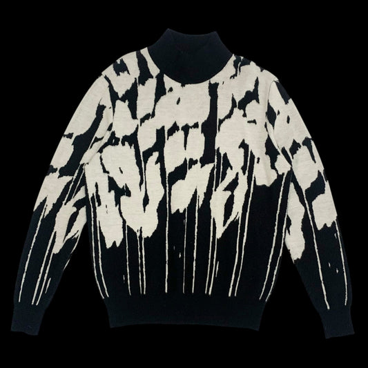 Dior Homme Turtleneck Sweater Black/White (Fits M-L)