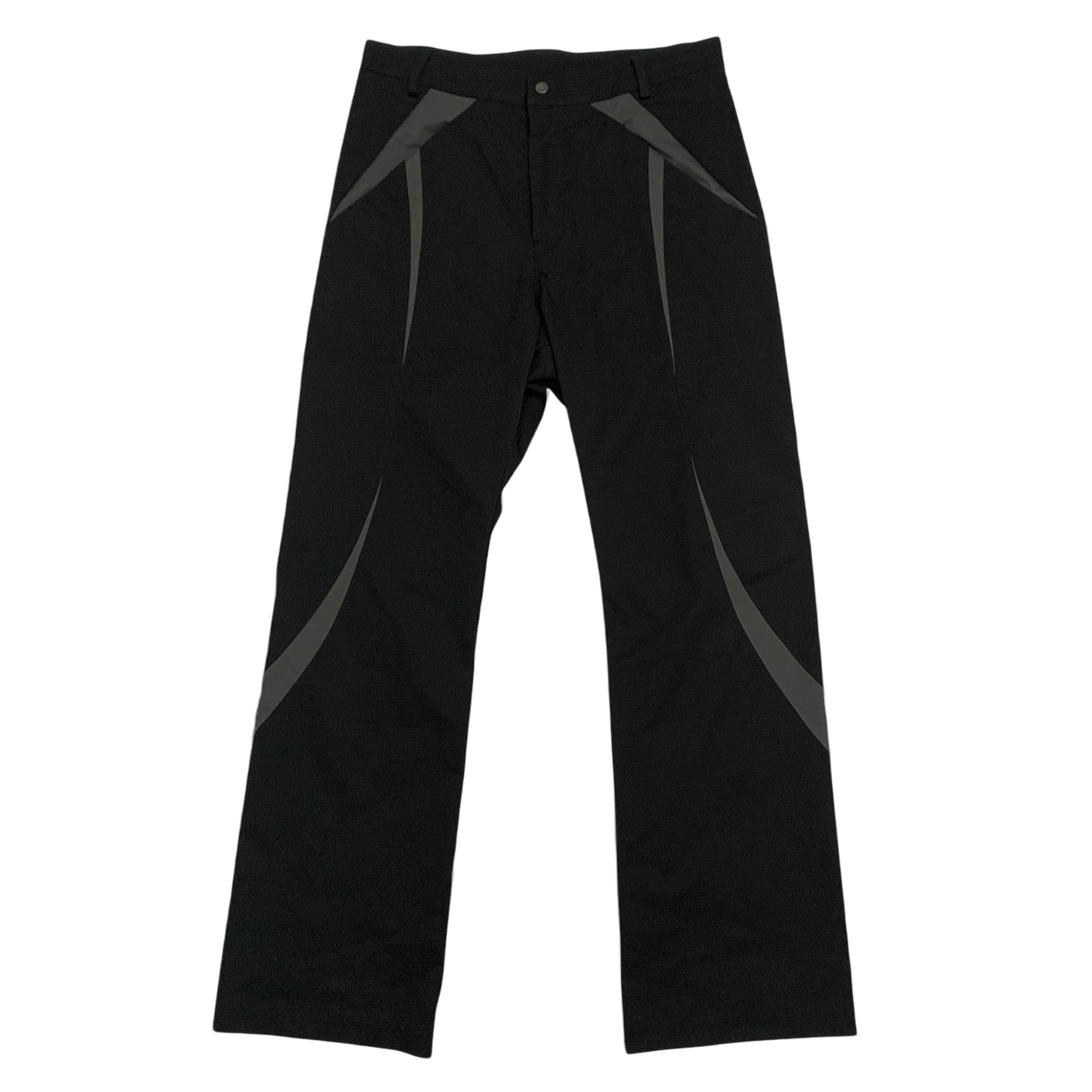 Moth Studios Panelled Nylon Pants Black / Grey (Size L)