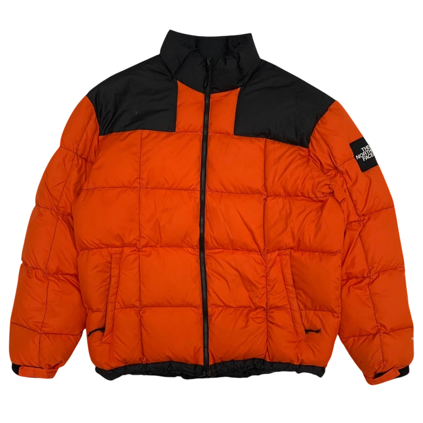 The North Face Nuptse 700 Down Puffer Jacket Orange/Black (Size L-XL)