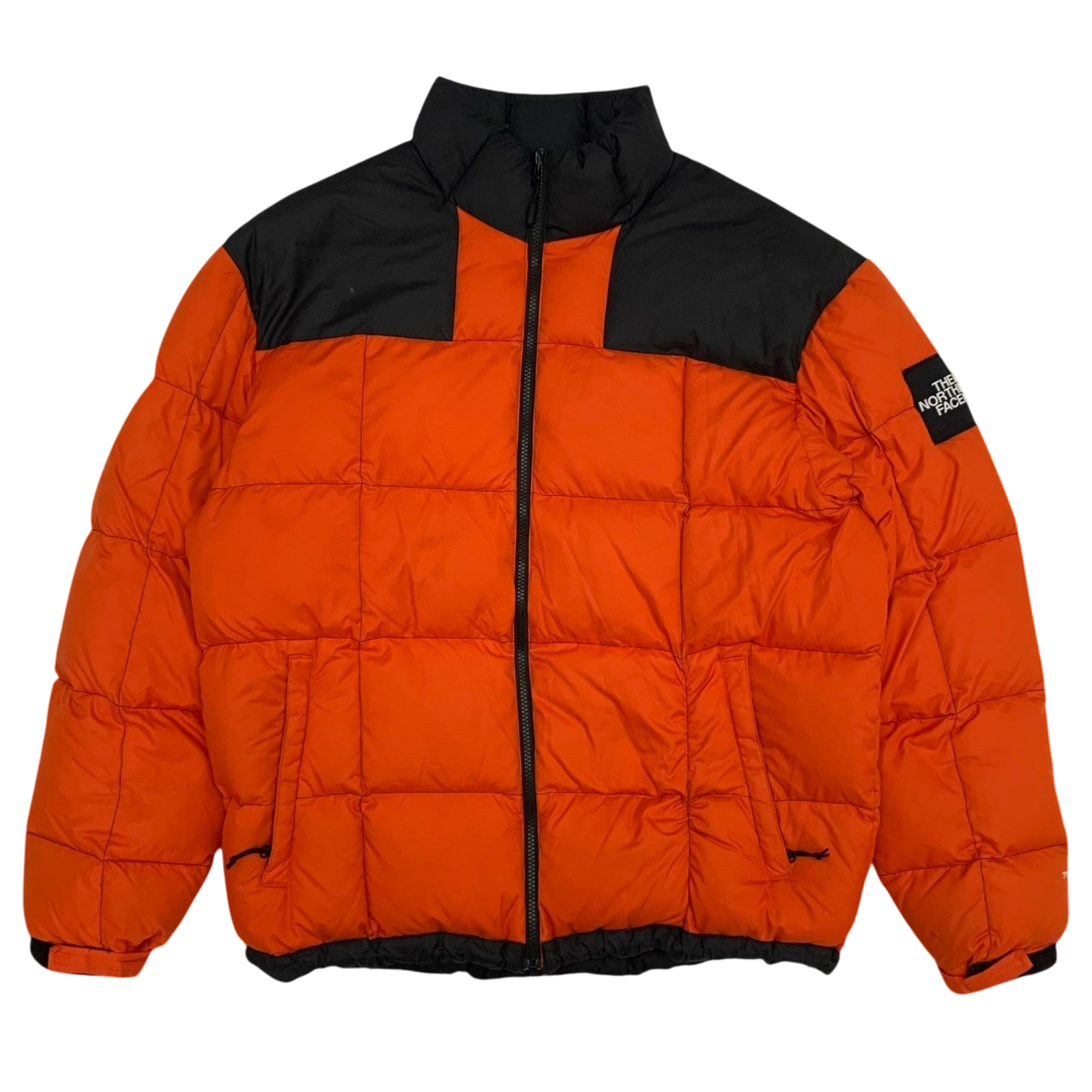 The North Face Nuptse 700 Down Puffer Jacket Orange/Black (Size L-XL)