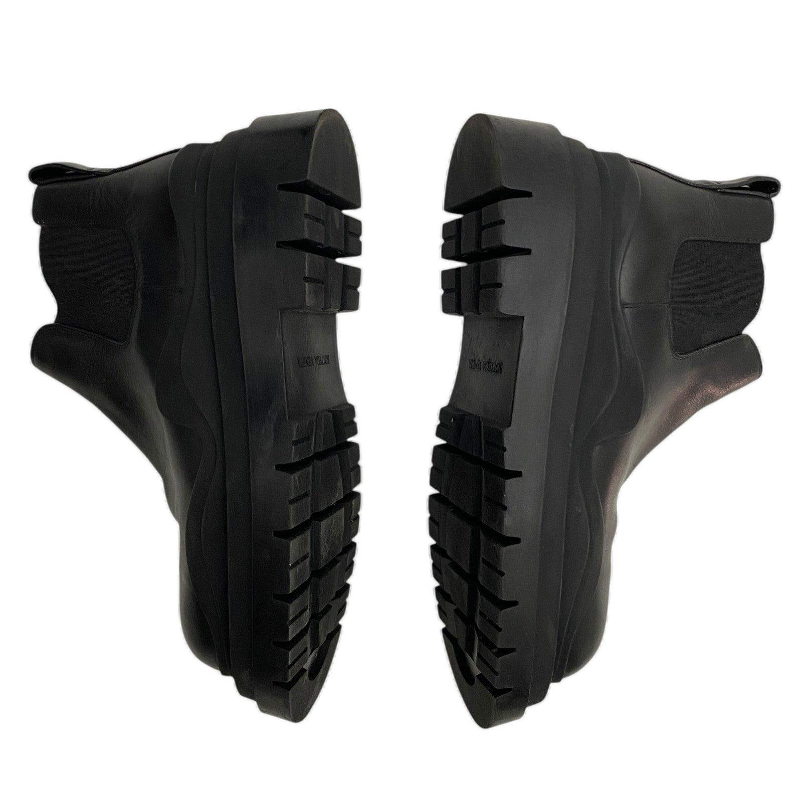 Bottega Veneta Tire Ankle Chelsea Boots Black (EU43/US10)