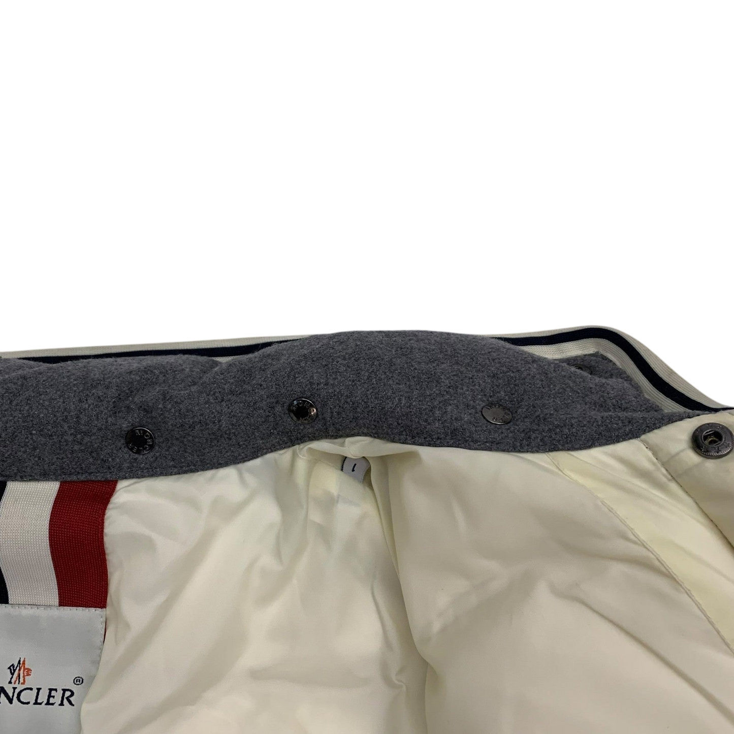 Moncler Vintage Branson Wool Down Jacket Grey (Fits M)