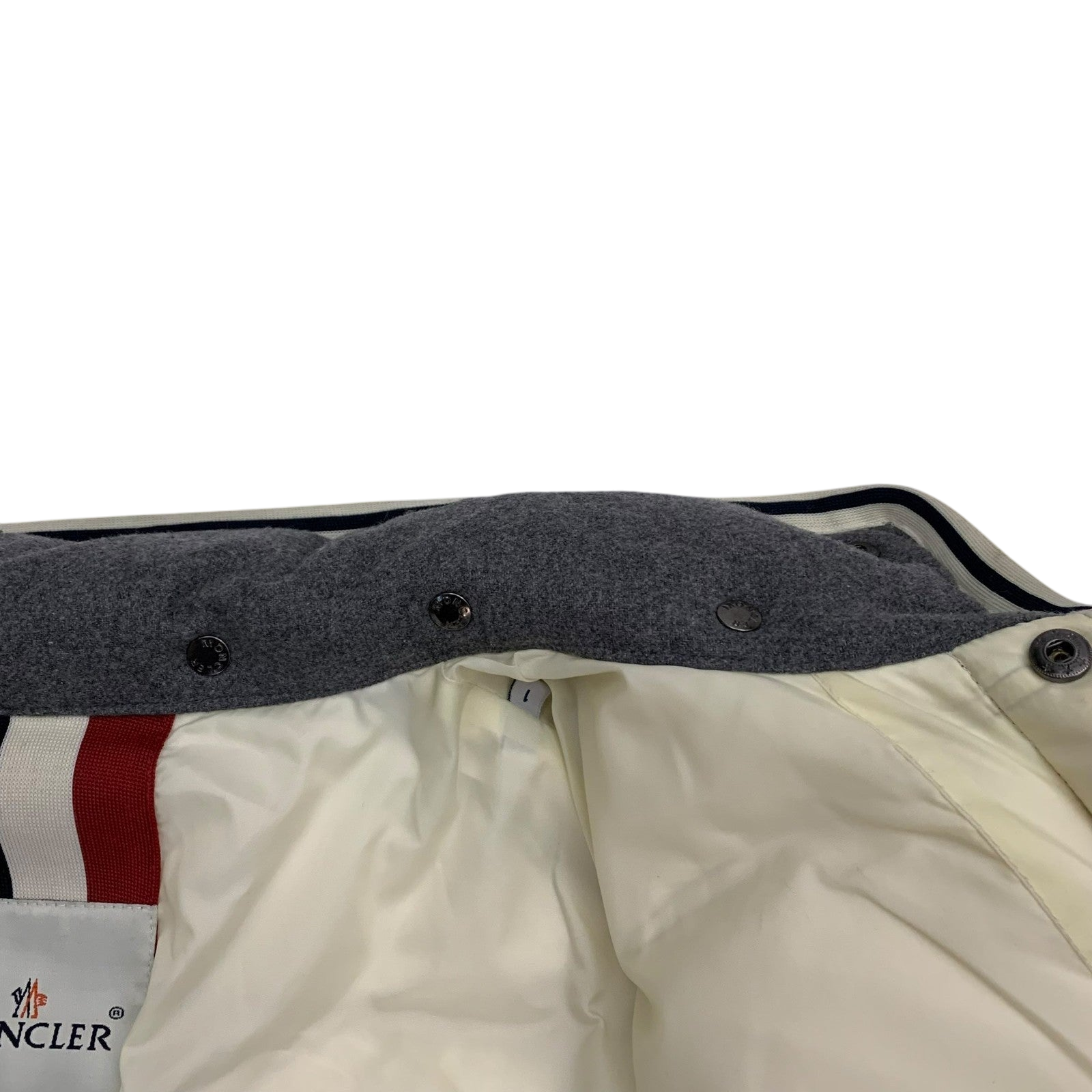 Moncler Vintage Branson Wool Down Jacket Grey (Fits M)