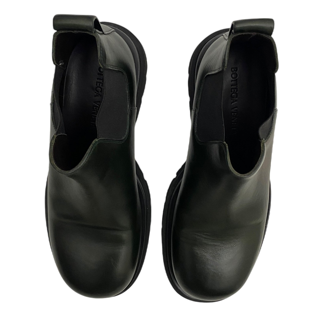 Bottega Veneta Lug Chelsea Ankle Boots Dark Green (EU42/US9)