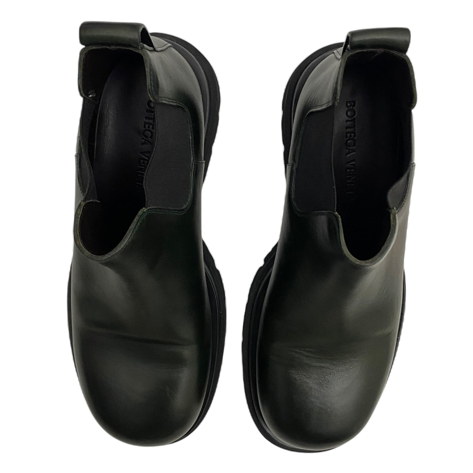 Bottega Veneta Lug Chelsea Ankle Boots Dark Green (EU42/US9)