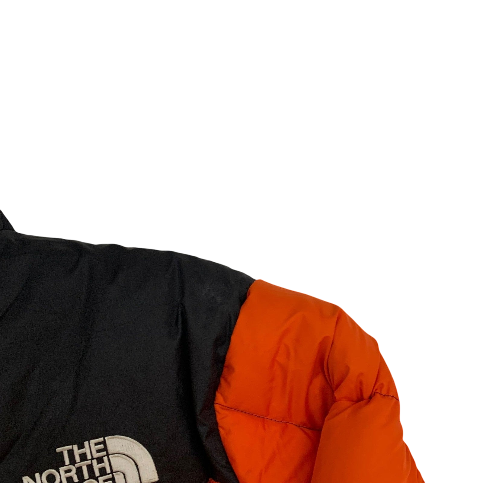 The North Face Nuptse 700 Down Puffer Jacket Orange/Black (Size L-XL)