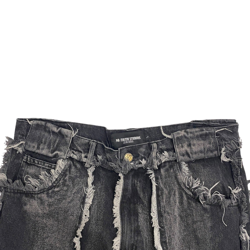 NO/FAITH STUDIOS Flared Jeans Grey (Fits 34")