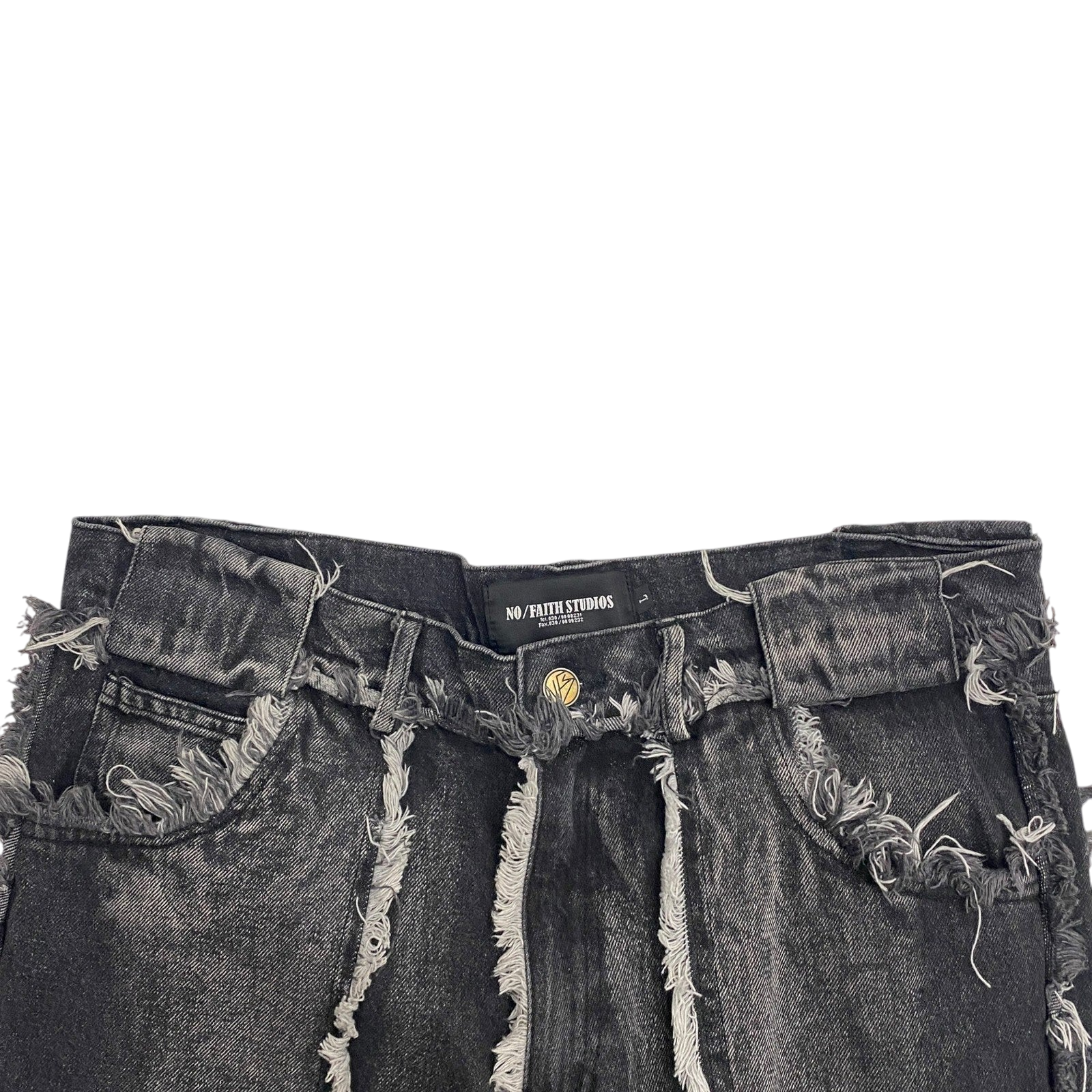 NO/FAITH STUDIOS Flared Jeans Grey (Fits 34")