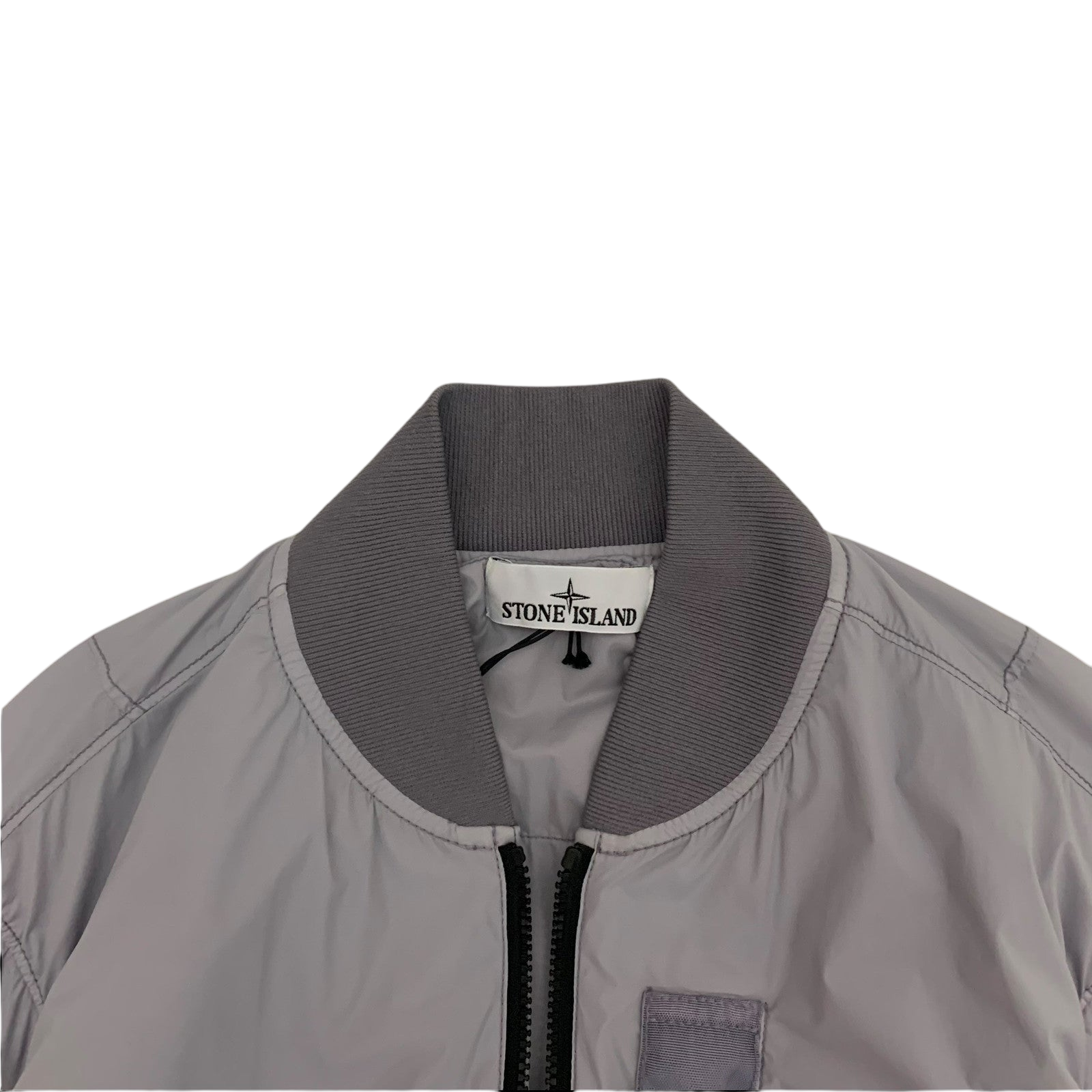 Stone Island Garment-Dyed Skin Touch Nylon Bomber Jacket Grey (Fits S-M)