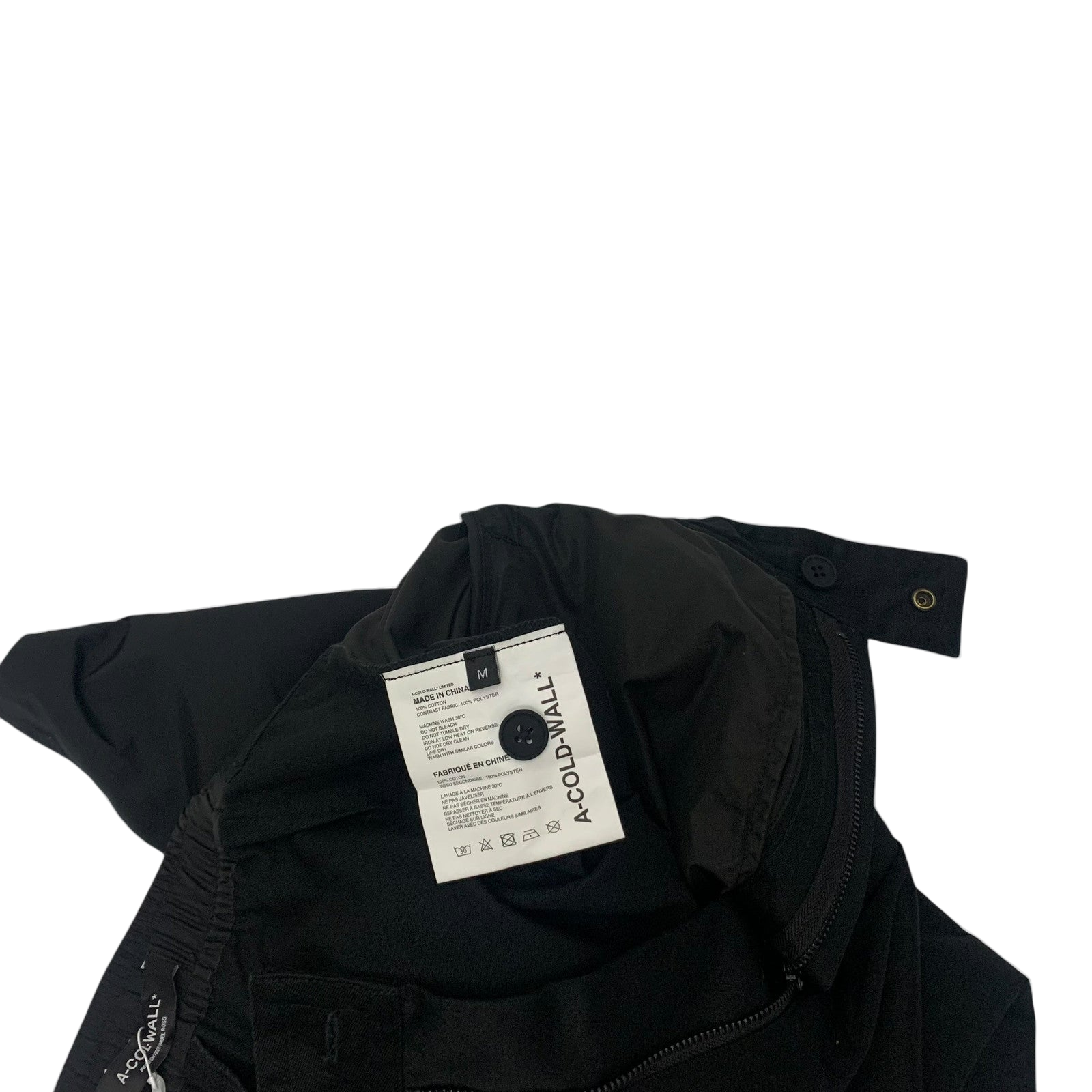 A-Cold-Wall Black Strata Cargo Shorts Black (Size M)