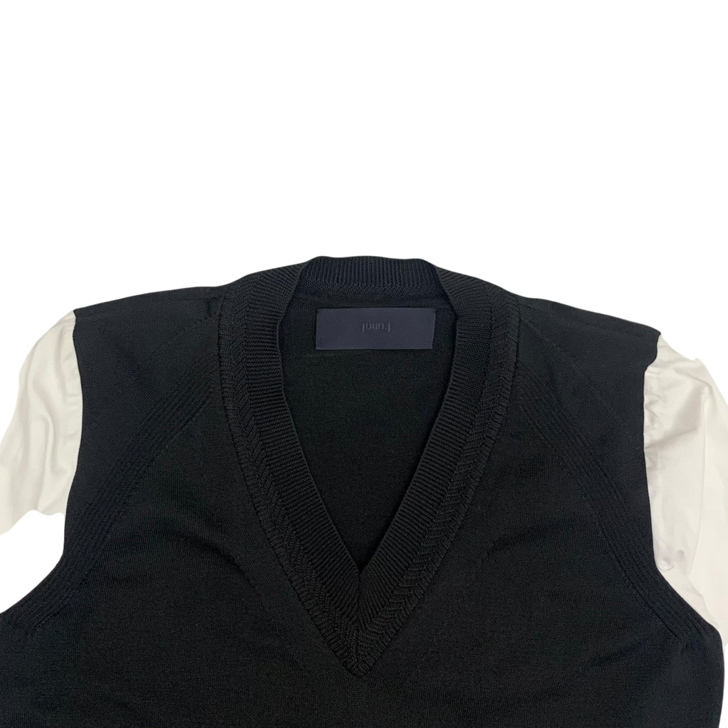 Juun.J Layered Vest V-neck Shirt (Fits M)