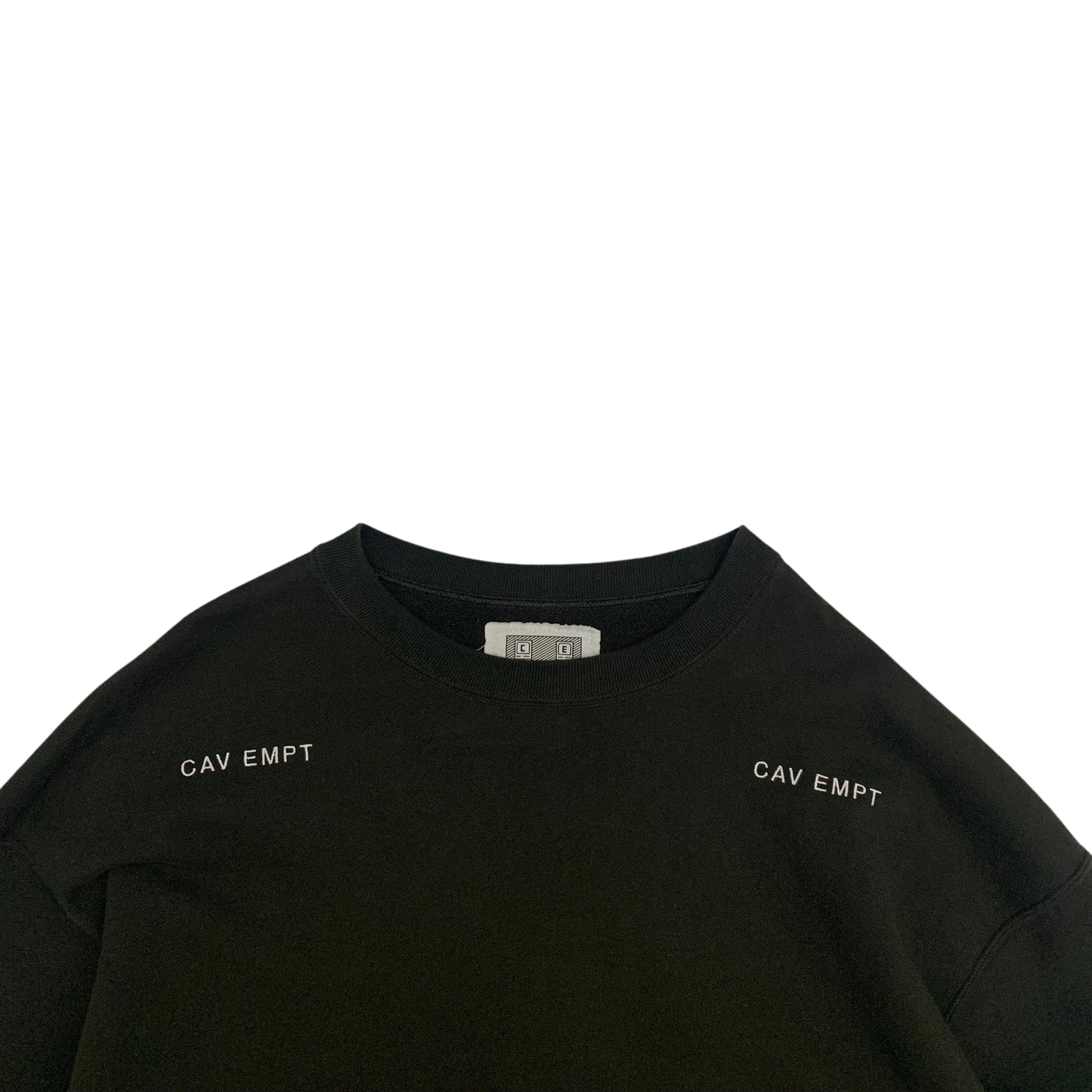 Cav Empt Solid Crew Neck Sweatshirt Black (Fits L-XL)