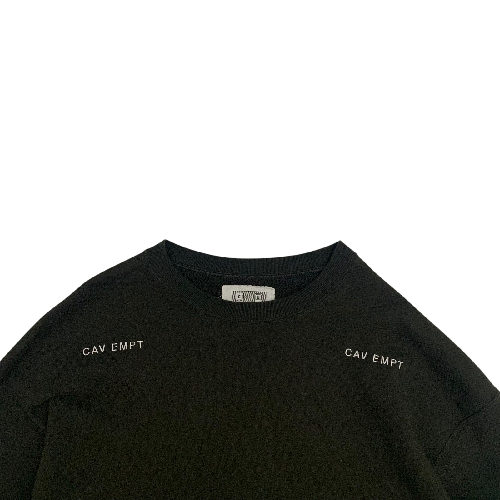 Cav Empt Solid Crew Neck Sweatshirt Black (Fits L-XL)