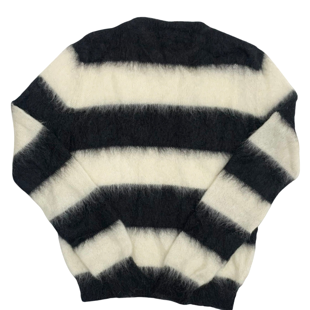 Saint Laurent FW18 Distressed Striped Knit Sweatshirt (Size L)