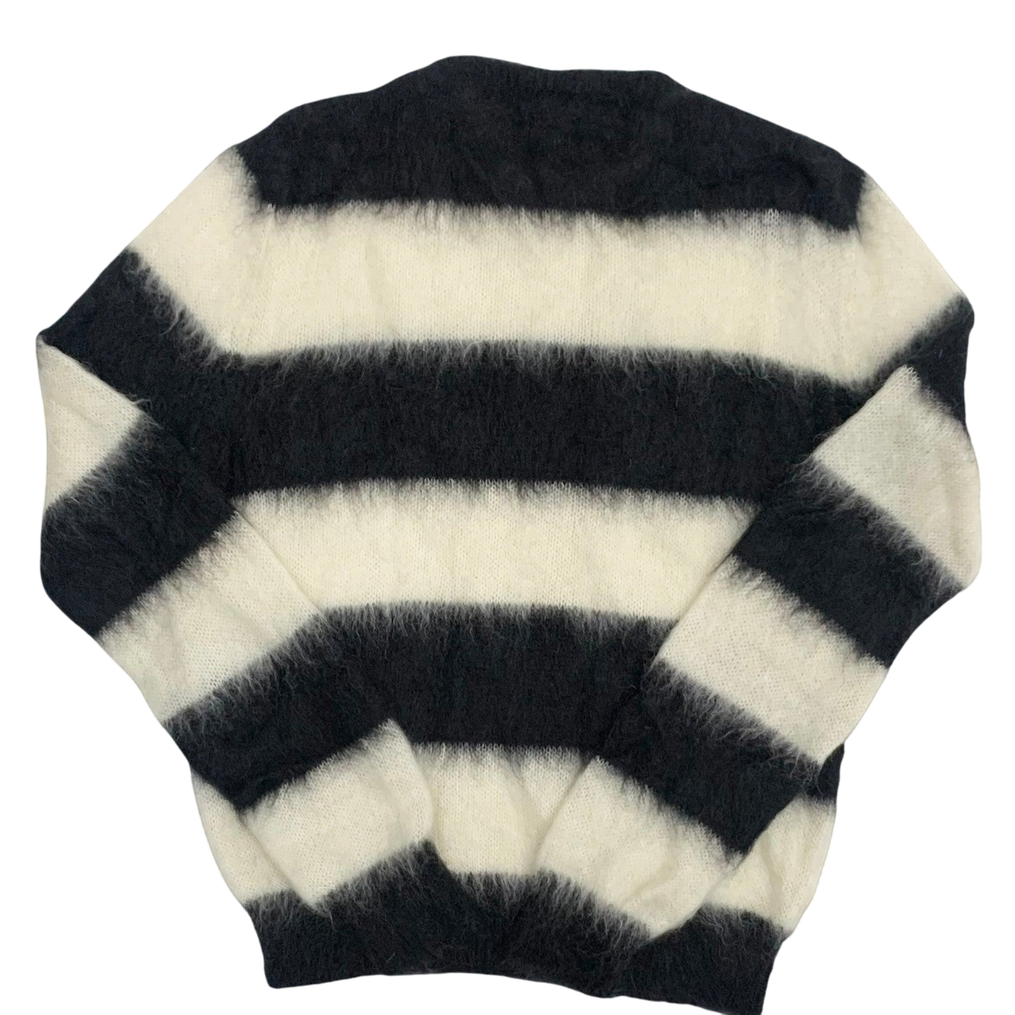 Saint Laurent FW18 Distressed Striped Knit Sweatshirt (Size L)