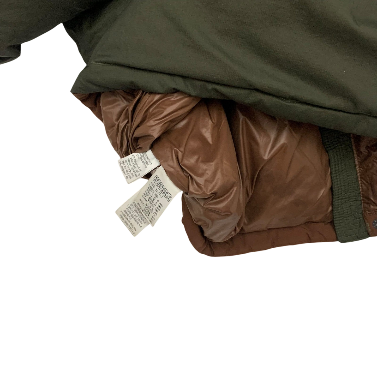 The North Face Nuptse 700 Down Puffer Jacket Khaki/Brown (Size L)