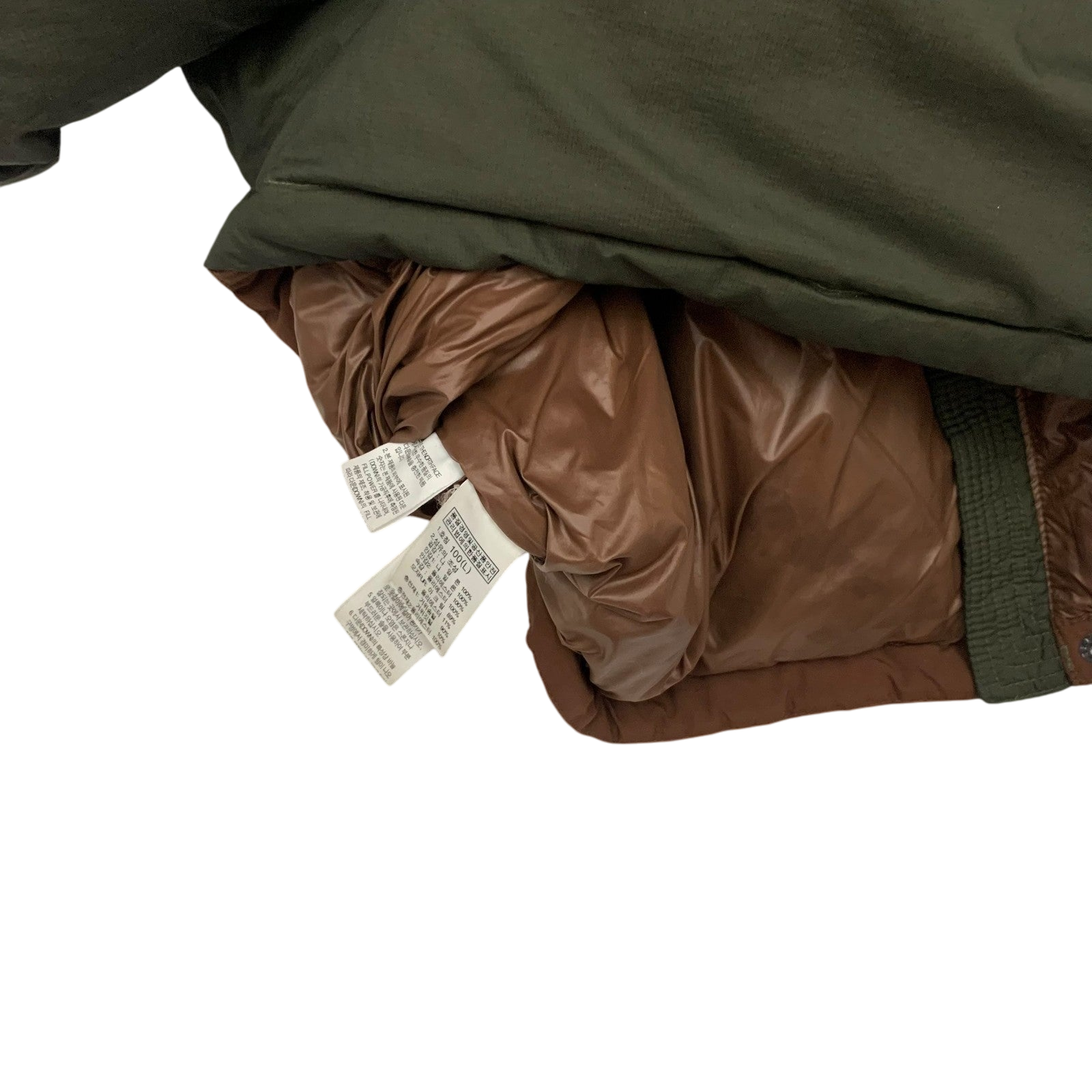 The North Face Nuptse 700 Down Puffer Jacket Khaki/Brown (Size L)