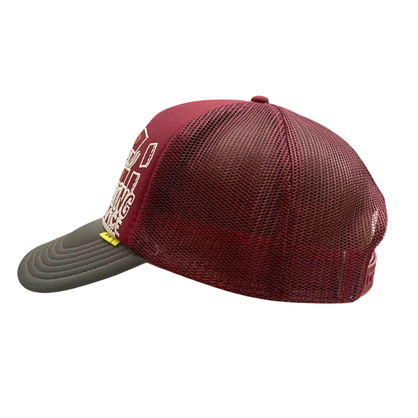 Kapital 'Century Denim Coating Service' Trucker Cap Burgundy/Grey