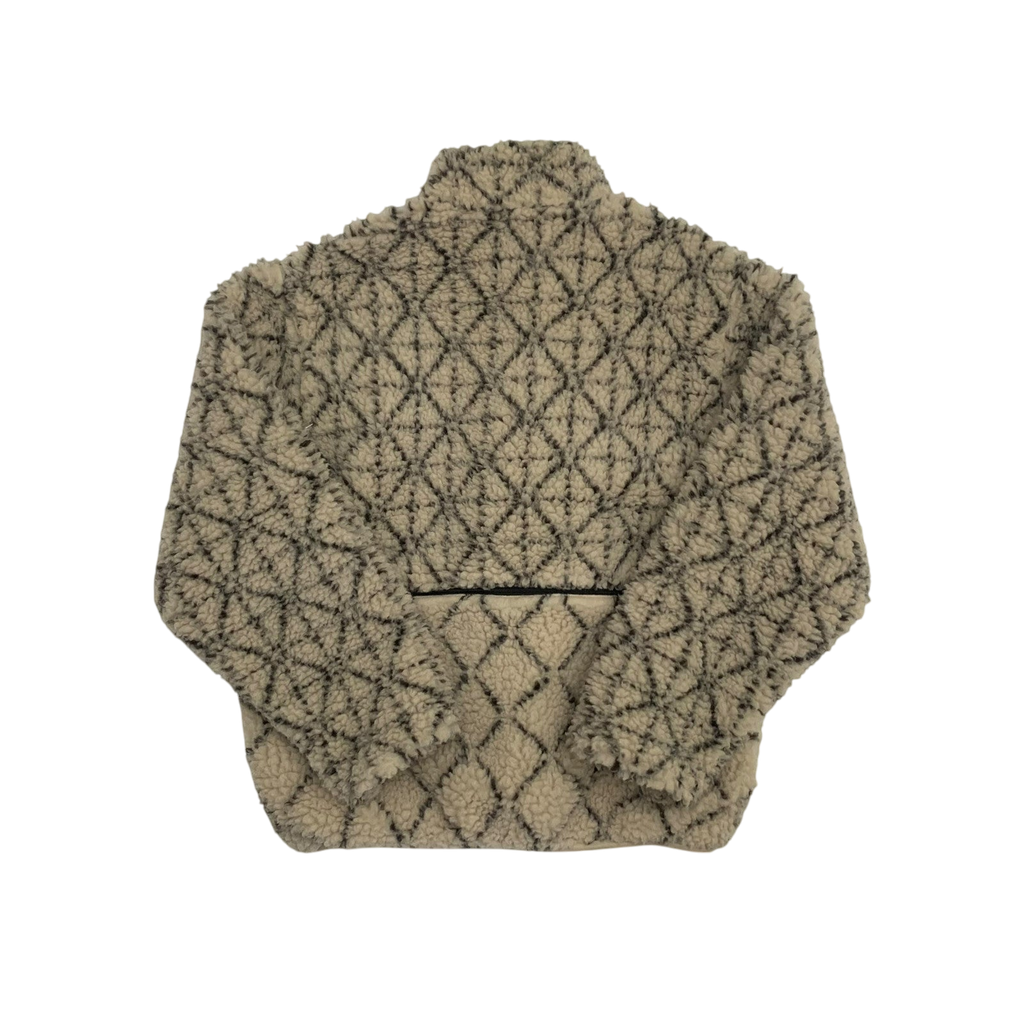 Kapital Do-Gi Sashiko Reversible Boa Fleece Jacket ‘Ecru’ (Size XL)