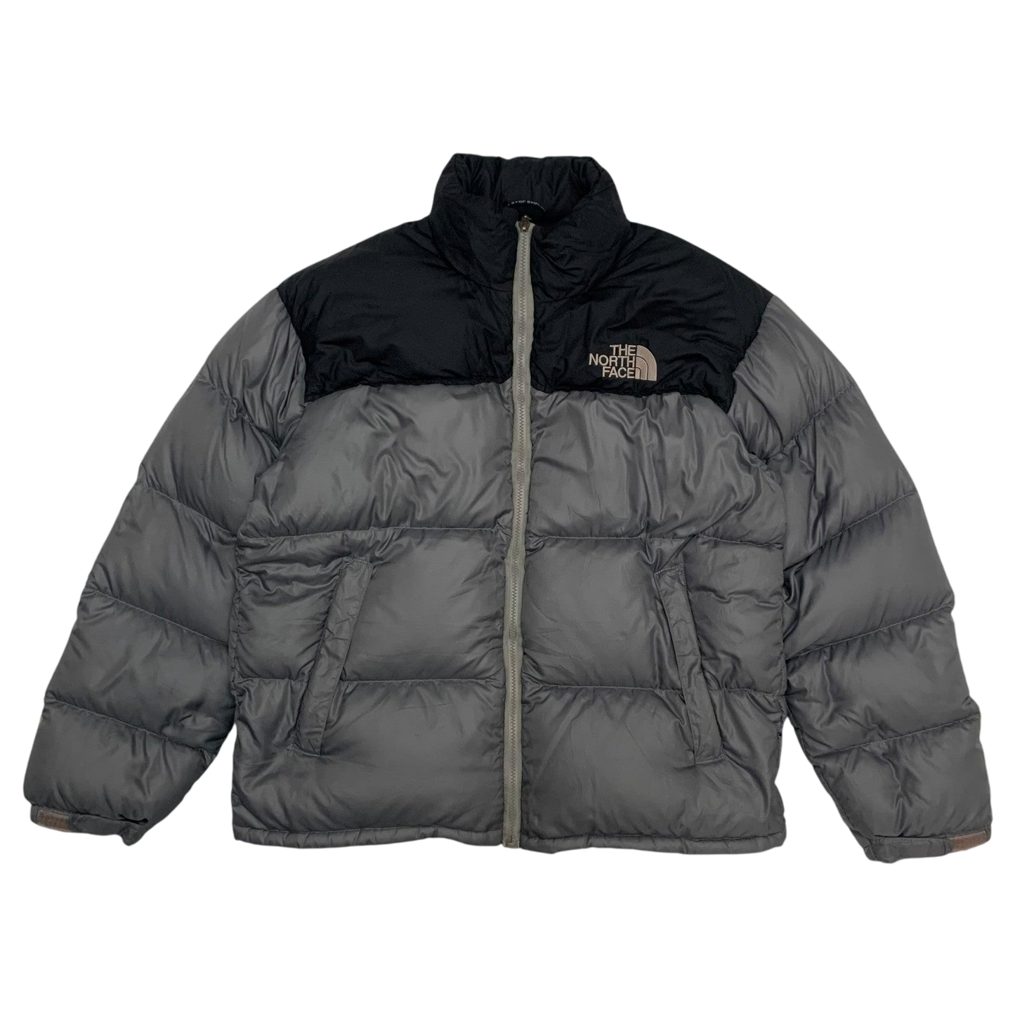 The North Face Nuptse 700 Down Puffer Jacket Grey/Black (Size L)