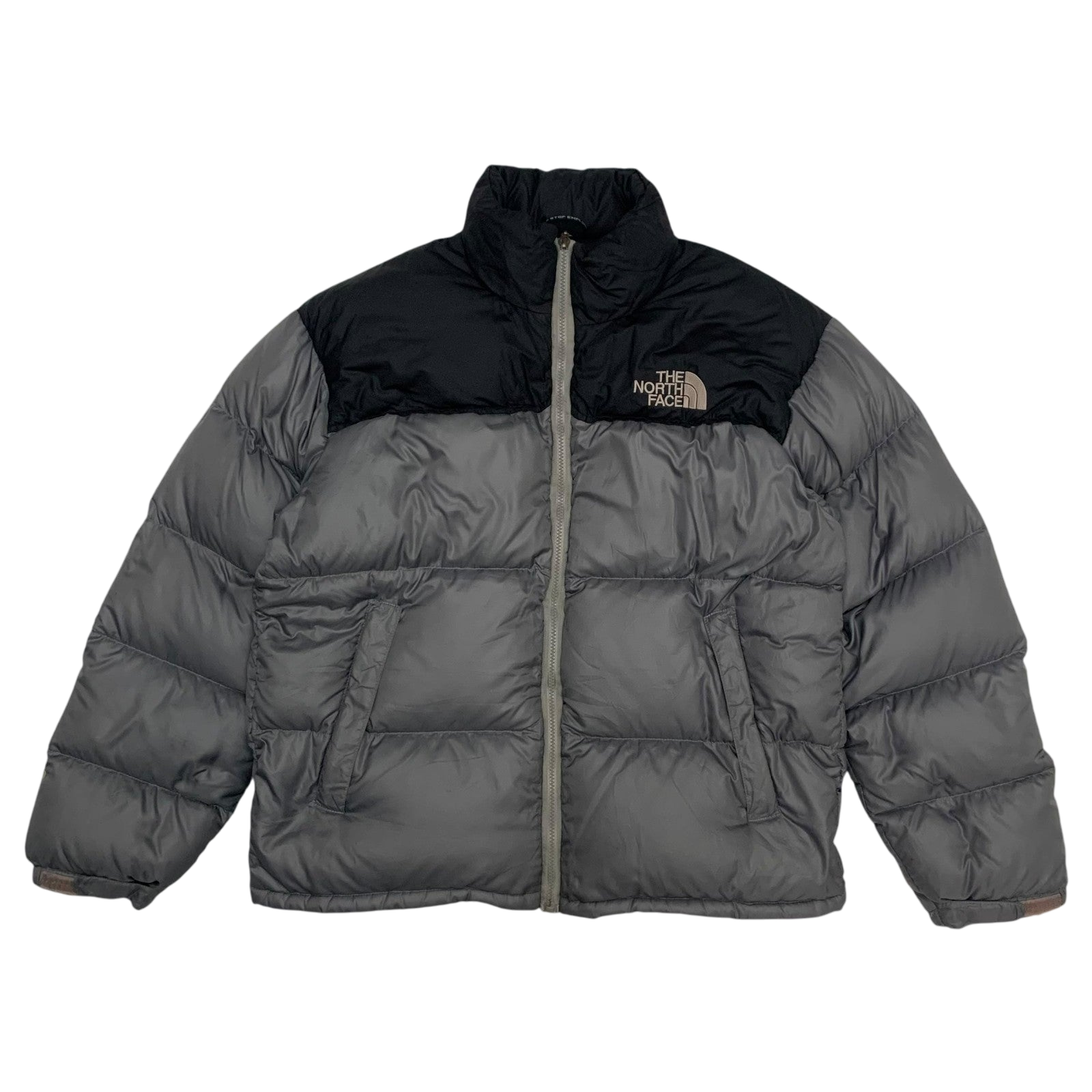 The North Face Nuptse 700 Down Puffer Jacket Grey/Black (Size L)