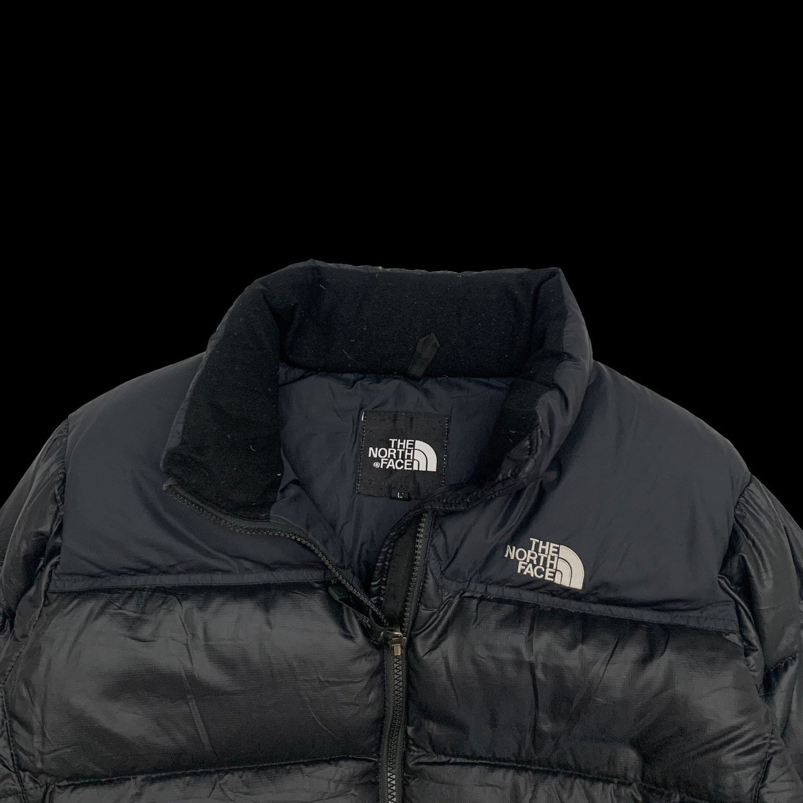 The North Face Nuptse 700 Down Puffer Jacket Black (Size L Womens)
