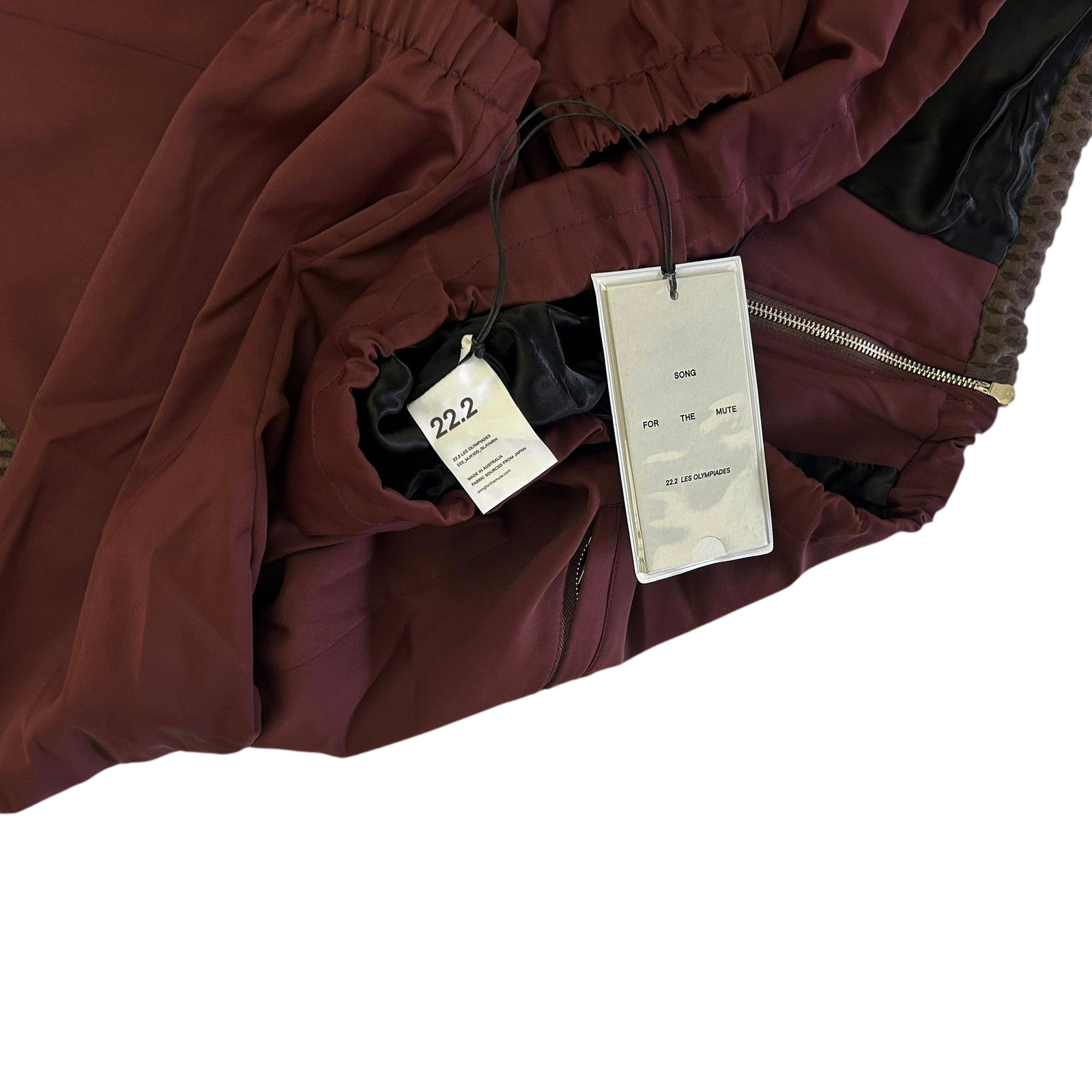 Song For The Mute Satin Lad Jacket Burgundy (Fits M-L)