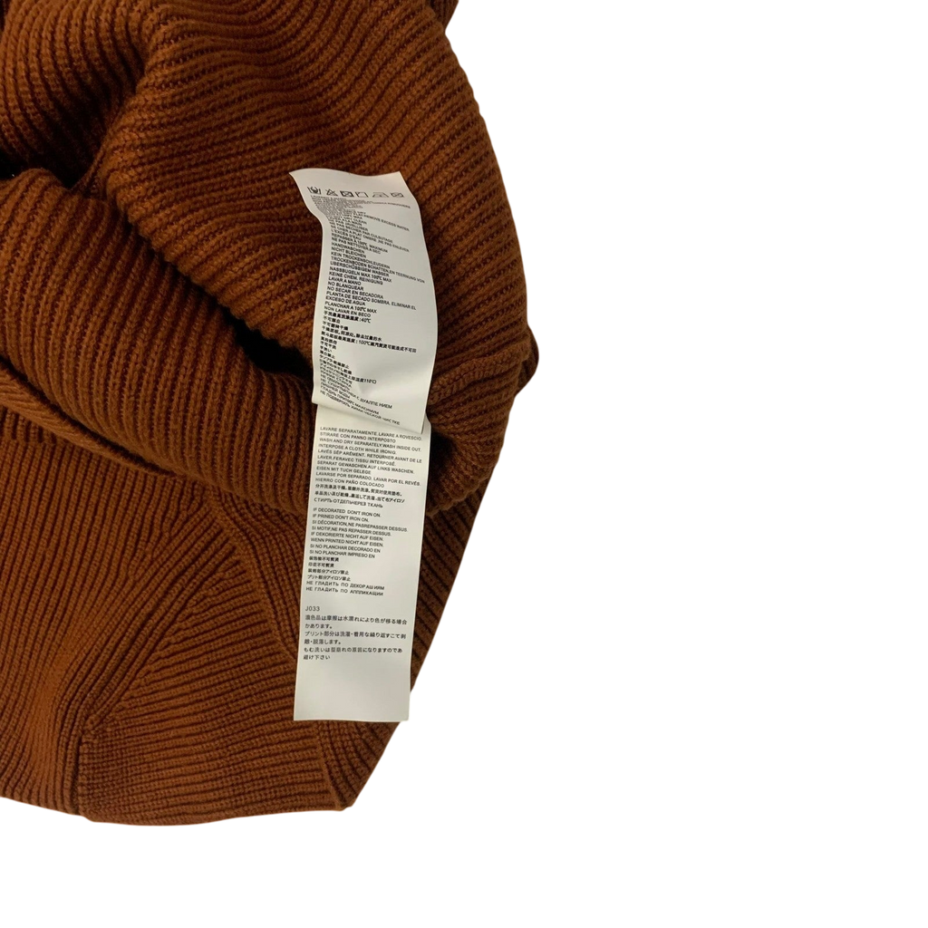 Maison Margiela Ribbed Knit Sweatshirt Burnt Orange (Fits XL)