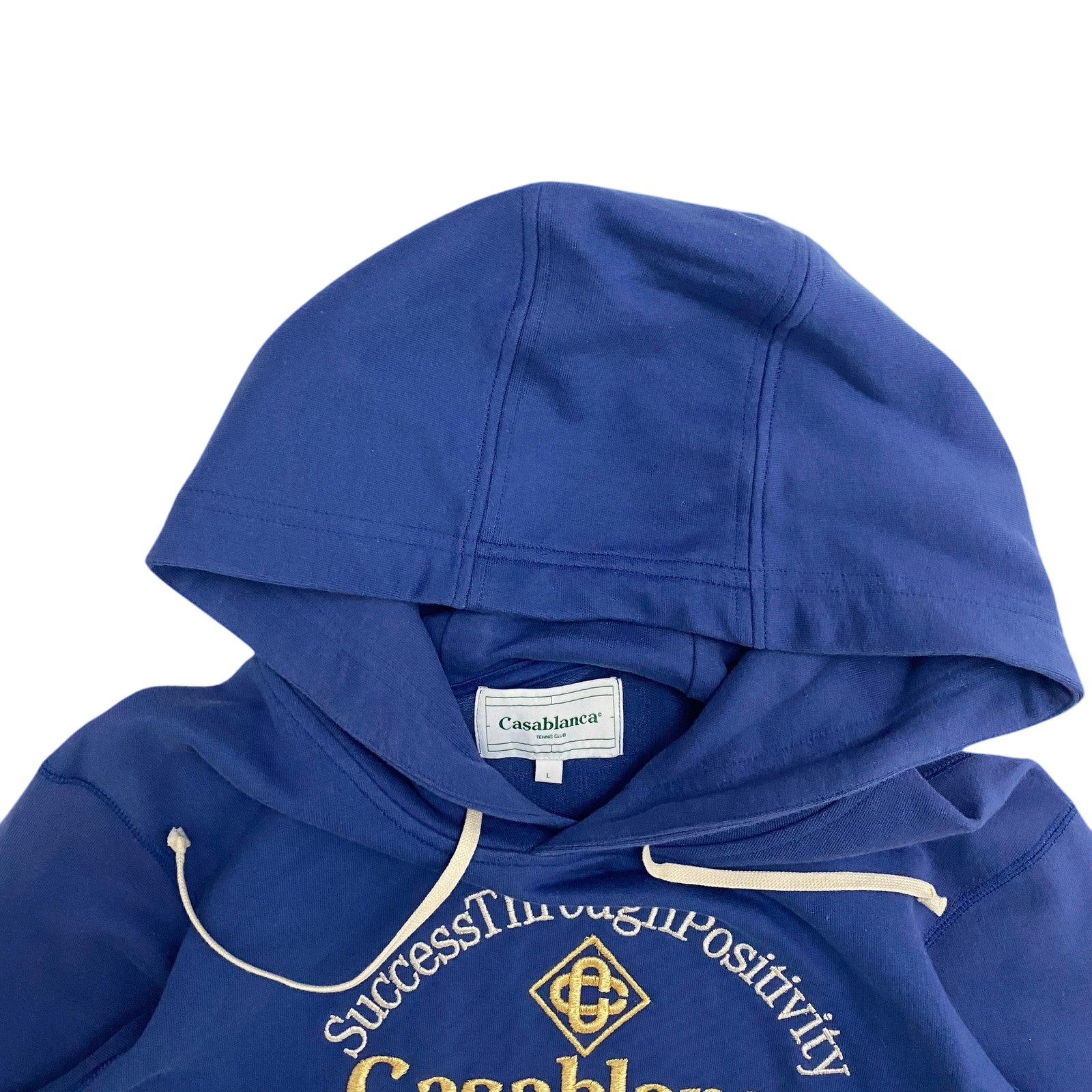 Casablanca 'Success Through Positivity' Embroidered Hoodie Blue (Size L)