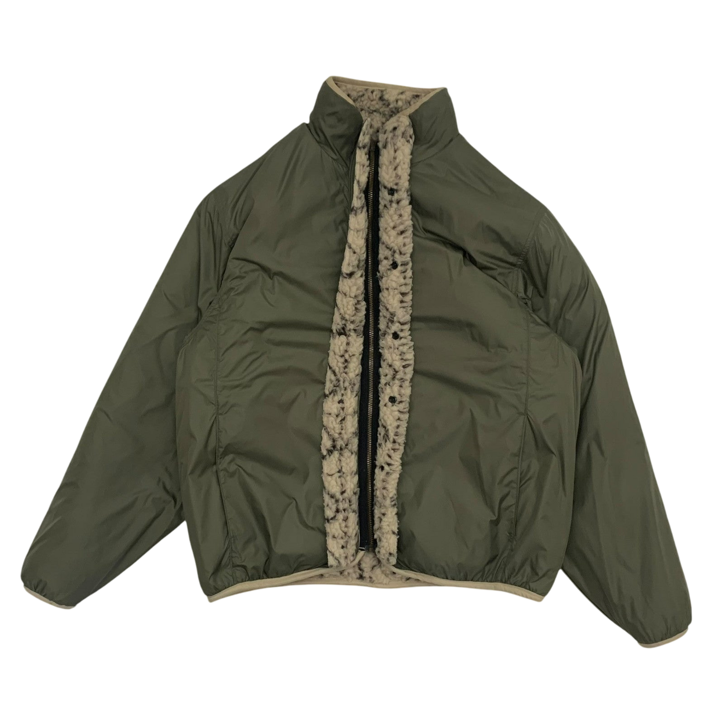 Kapital Do-Gi Sashiko Reversible Boa Fleece Jacket ‘Ecru’ (Size XL)