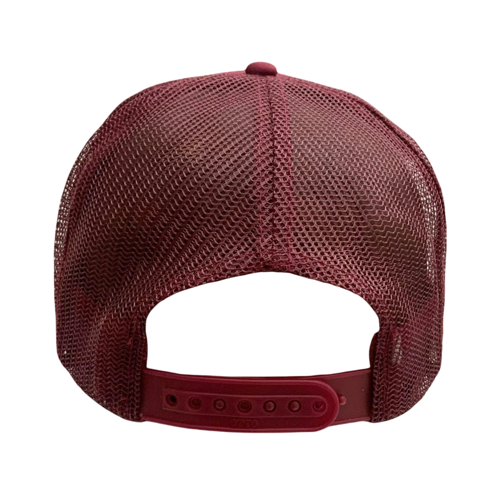 Kapital 'Century Denim Coating Service' Trucker Cap Burgundy/Grey