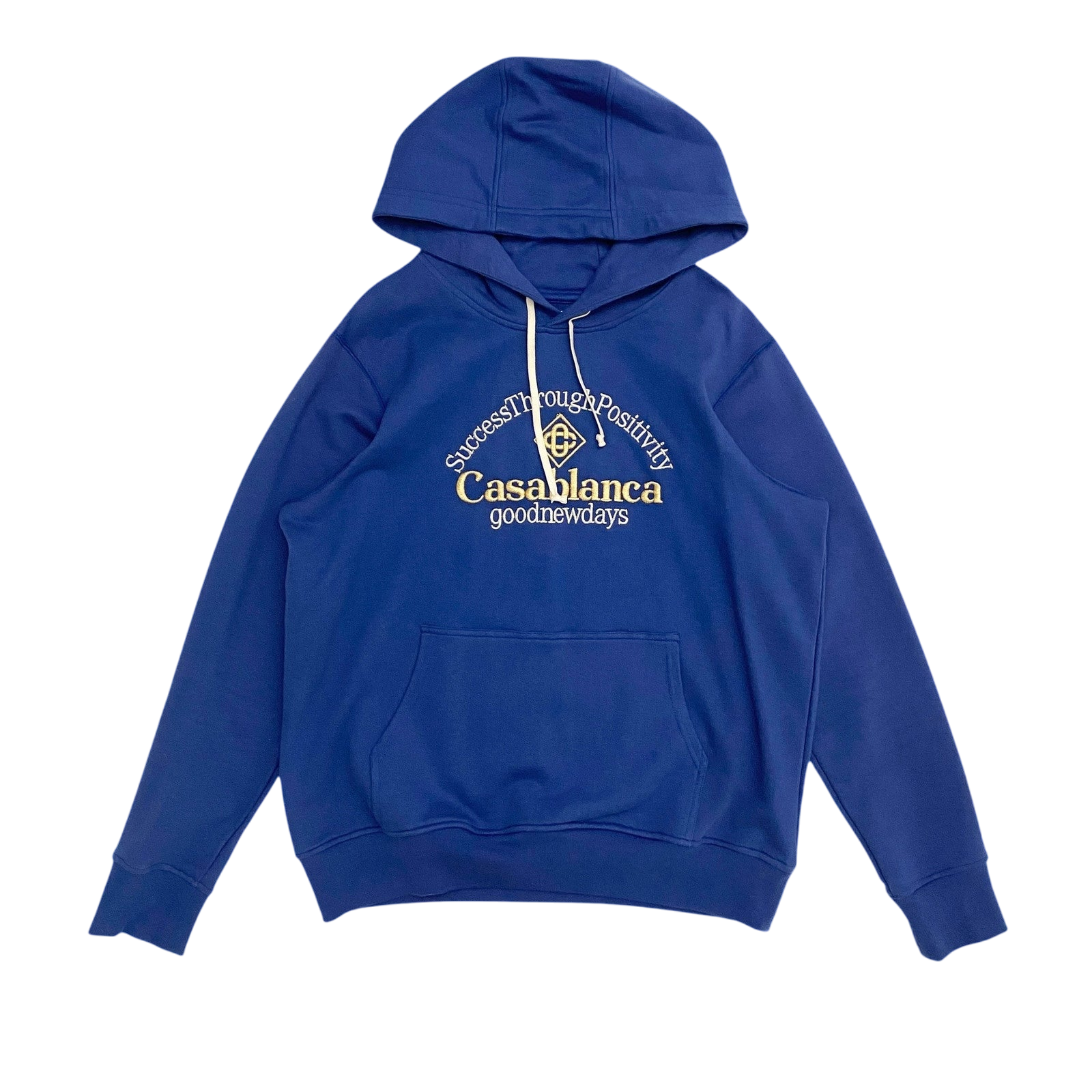 Casablanca 'Success Through Positivity' Embroidered Hoodie Blue (Size L)