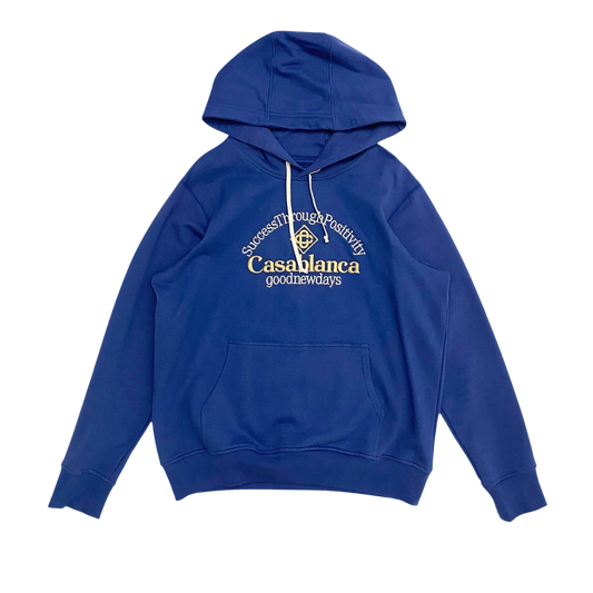 Casablanca 'Success Through Positivity' Embroidered Hoodie Blue (Size L)