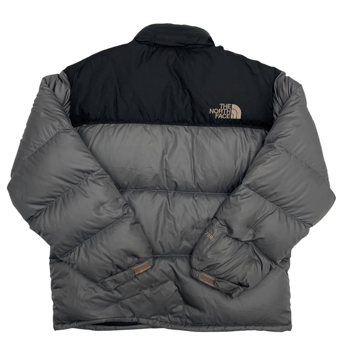 The North Face Nuptse 700 Down Puffer Jacket Grey/Black (Size L)
