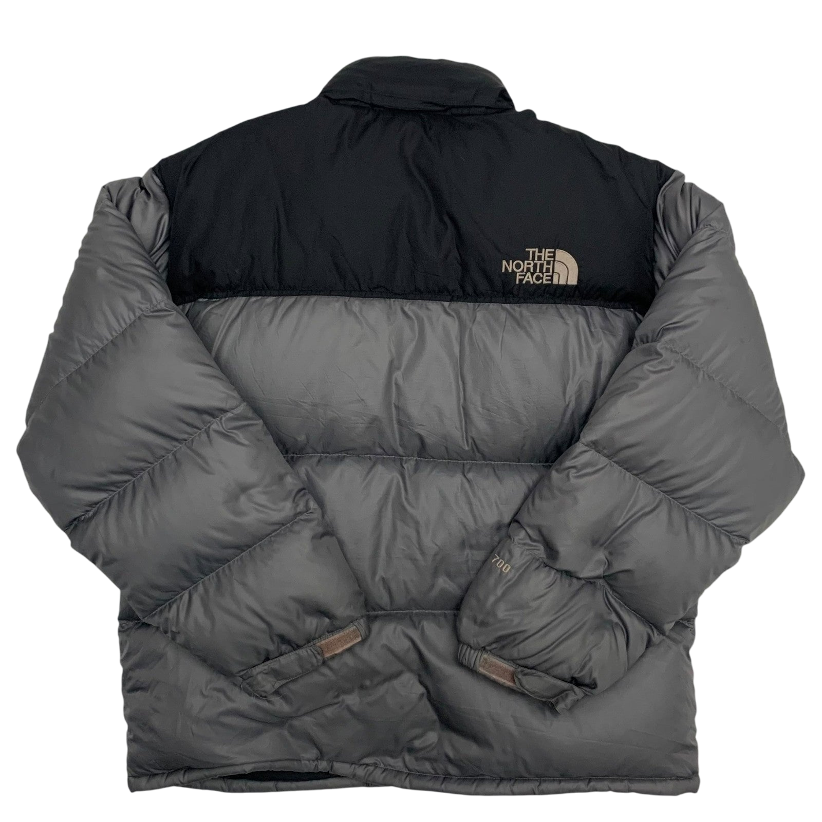 The North Face Nuptse 700 Down Puffer Jacket Grey/Black (Size L)