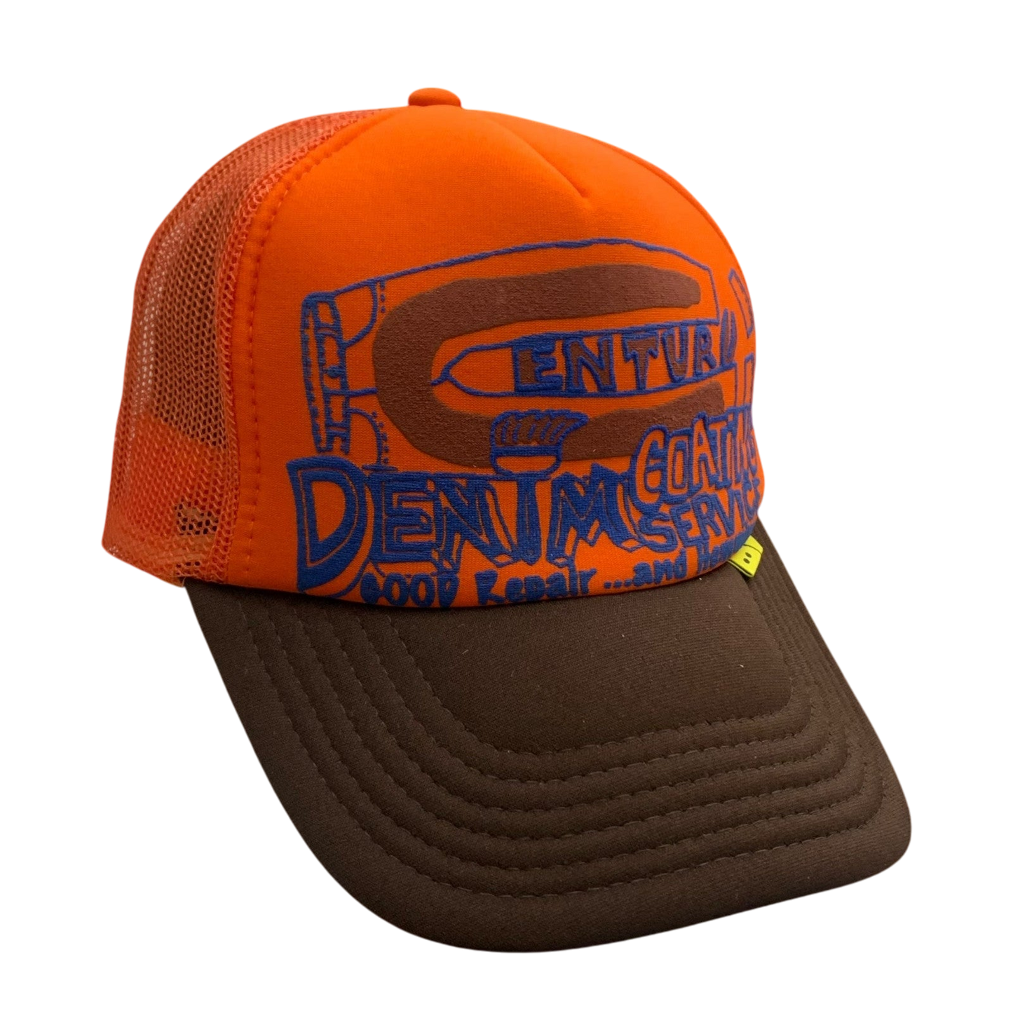 Kapital 'Century Denim Coating Service' Trucker Cap Orange/Brown