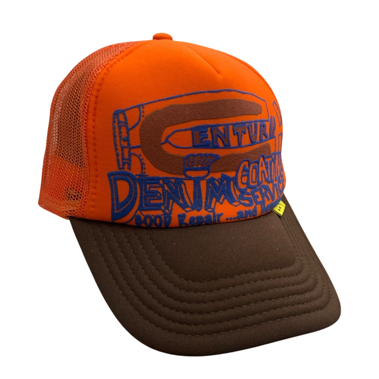 Kapital 'Century Denim Coating Service' Trucker Cap Orange/Brown